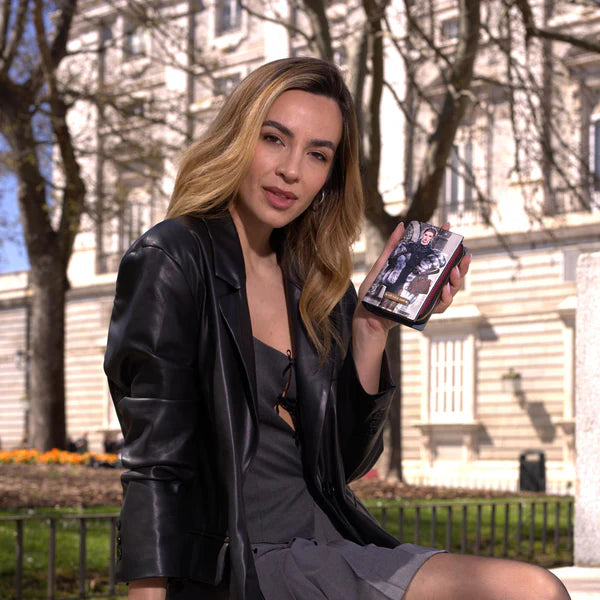 CARTERA PLEGABLE CON CREMALLERA CENTRAL (MODA SNOWFLAKE)