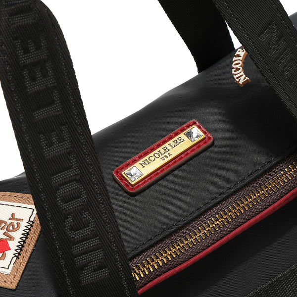 MOCHILA (BEST SMILE) – Nicole Lee | Poliéster Ligero, Cuero Vegano y Múltiples Compartimentos