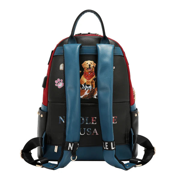 MOCHILA PARA PORTÁTIL CON PUERTO DE CARGA USB (BEST SMILE) – Nicole Lee | Cuero Vegano y Compartimentos Premium