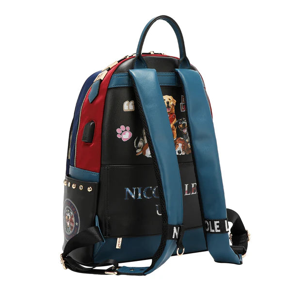 MOCHILA PARA PORTÁTIL CON PUERTO DE CARGA USB (BEST SMILE) – Nicole Lee | Cuero Vegano y Compartimentos Premium