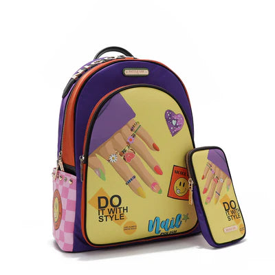 MOCHILA PARA PORTÁTIL CON PUERTO DE CARGA USB (NAIL POLISH)