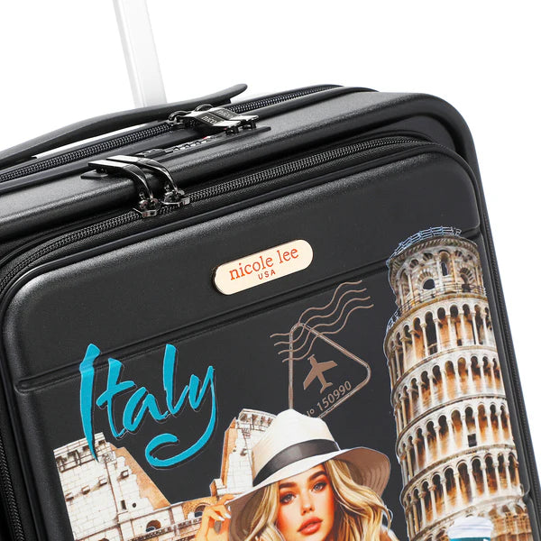 MALETA DE CABINA 20" CON RAYAS (MARTHA TRAVELS ITALY)