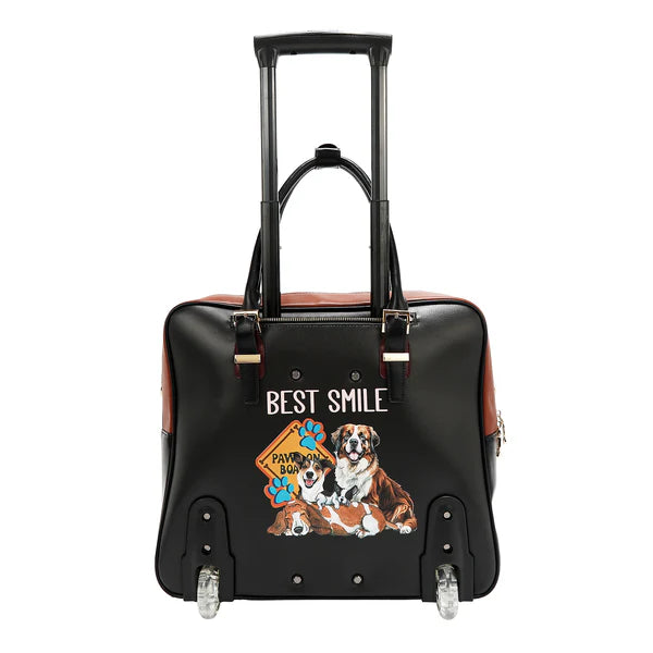 BOLSO RODANTE RECTANGULAR (BEST SMILE) - Nicole Lee | Maleta con Ruedas Vegana