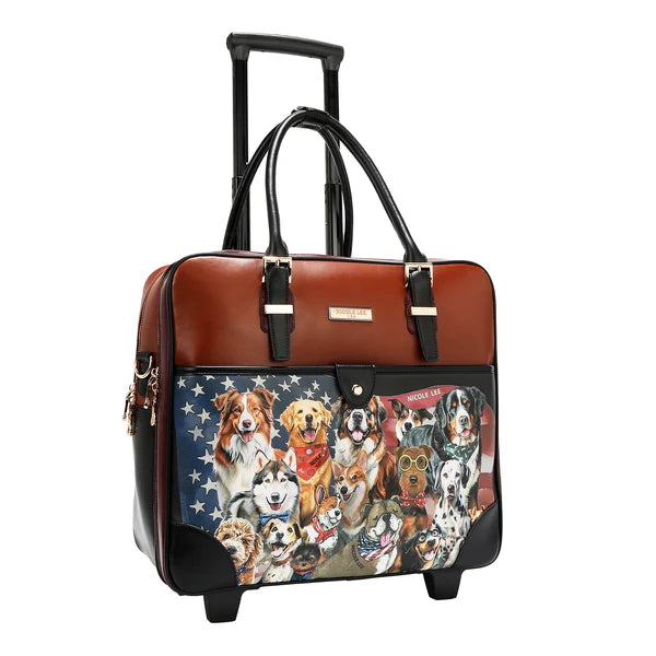 BOLSO RODANTE RECTANGULAR (BEST SMILE) - Nicole Lee | Maleta con Ruedas Vegana