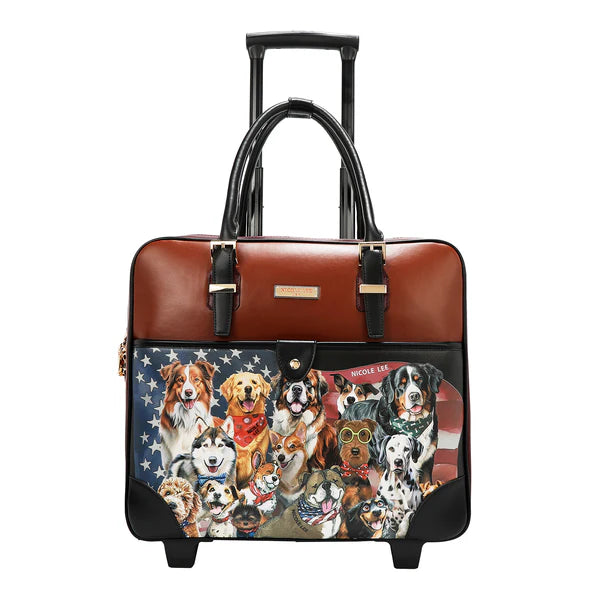 BOLSO RODANTE RECTANGULAR (BEST SMILE) - Nicole Lee | Maleta con Ruedas Vegana