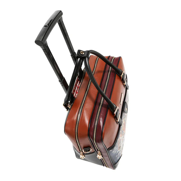 BOLSO RODANTE RECTANGULAR (BEST SMILE) - Nicole Lee | Maleta con Ruedas Vegana