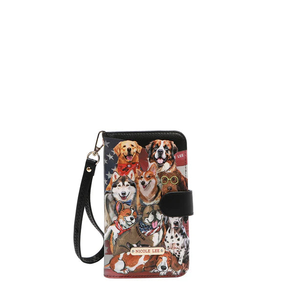 FUNDA DE TELÉFONO Y CARTERA CON LA FIRMA DE NL CON CORREA (BEST SMILE) – Nicole Lee | Cuero Vegano y Compartimentos