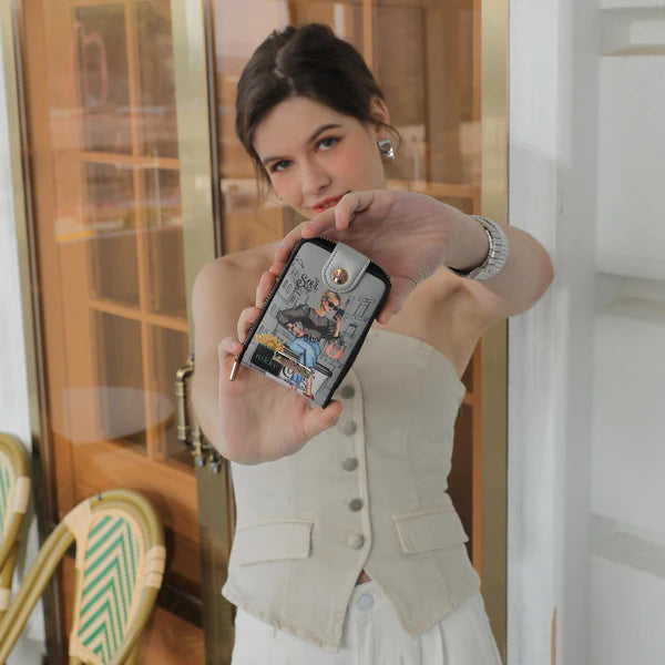 CARTERA PLEGABLE COMPACTA -  Urban Coffee Dream ( Diseño práctico y elegante) | Nicole Lee