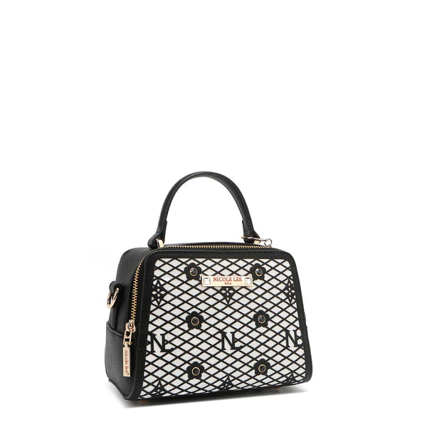 “Mini bolso de mano Gracie rosa Nicole Lee vista frontal”