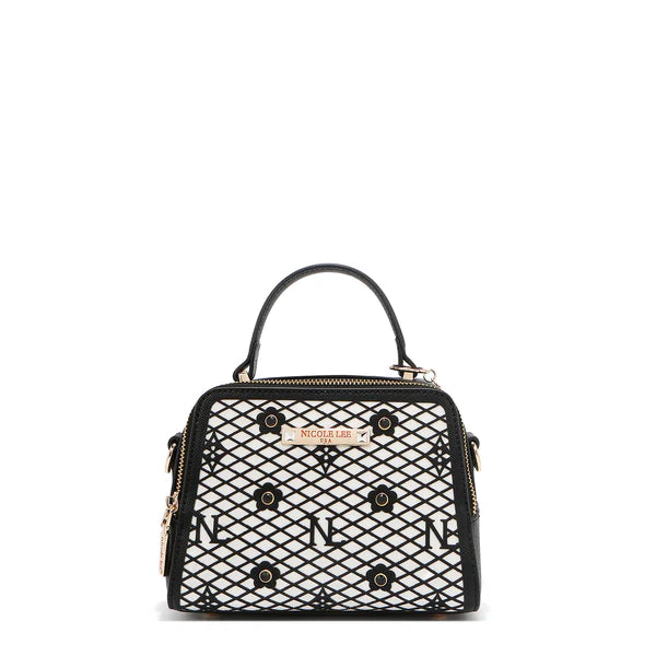 “Mini bolso de mano Gracie rosa Nicole Lee vista frontal”