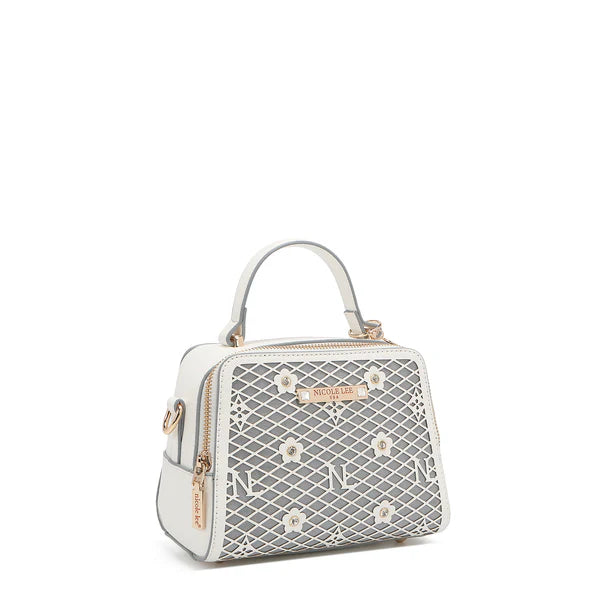 “Mini bolso de mano Gracie rosa Nicole Lee vista frontal”