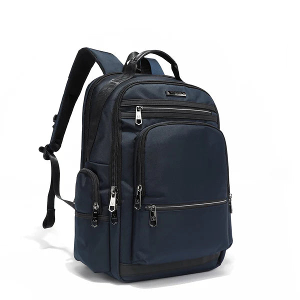 Mochila para portátil hombre azul con puerto USB | Nicole Lee