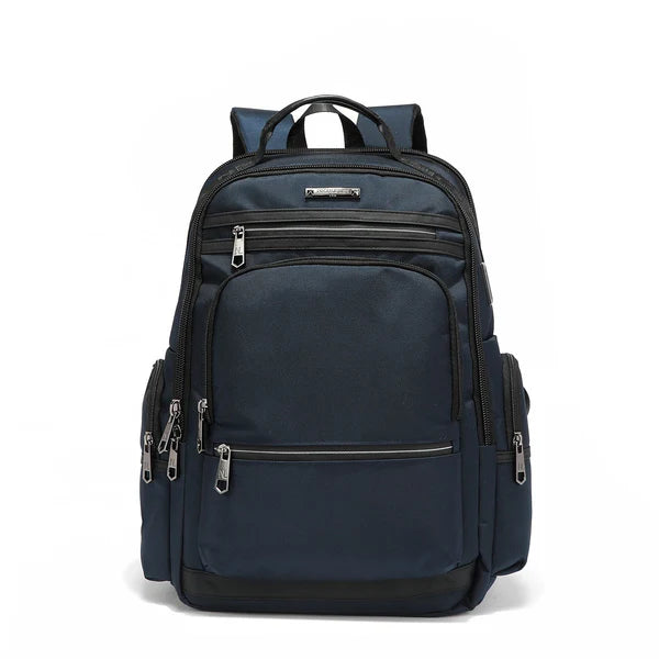 Mochila para portátil hombre azul con puerto USB | Nicole Lee