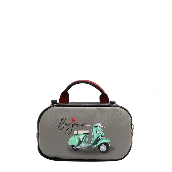MINI BOLSO CRUZADO BOSTON CON DOBLE CREMALLERA -  Eiffel Dreams | Nicole Lee
