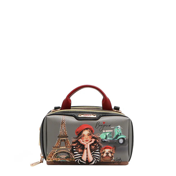 MINI BOLSO CRUZADO BOSTON CON DOBLE CREMALLERA -  Eiffel Dreams | Nicole Lee