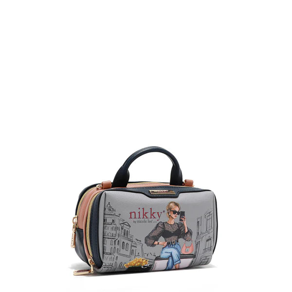 MINI BOLSO CRUZADO BOSTON CON DOBLE CREMALLERA - Urban Coffee Dream | Nikky