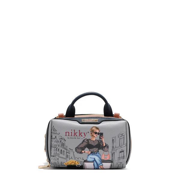 MINI BOLSO CRUZADO BOSTON CON DOBLE CREMALLERA - Urban Coffee Dream | Nikky