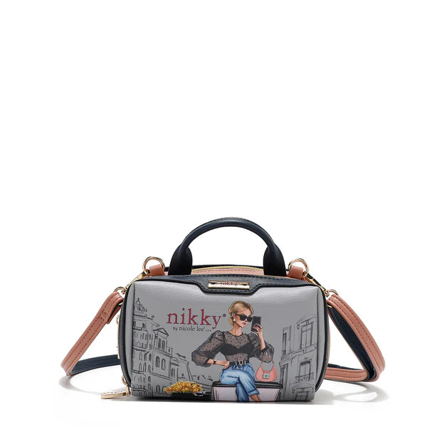 MINI BOLSO CRUZADO BOSTON CON DOBLE CREMALLERA - Urban Coffee Dream | Nikky
