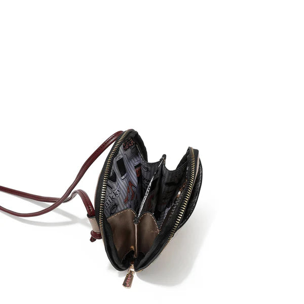 BOLSO CRUZADO CON CREMALLERA PARA TELÉFONO/CARTERA - Urban Coffee Dream | Nikky