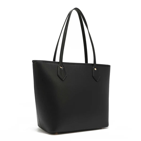 BOLSO SHOPPER CON MONEDERO - Negro  | Cuero Vegano | Nicole Lee España