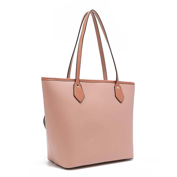 BOLSO SHOPPER CON MONEDERO - Negro  | Cuero Vegano | Nicole Lee España