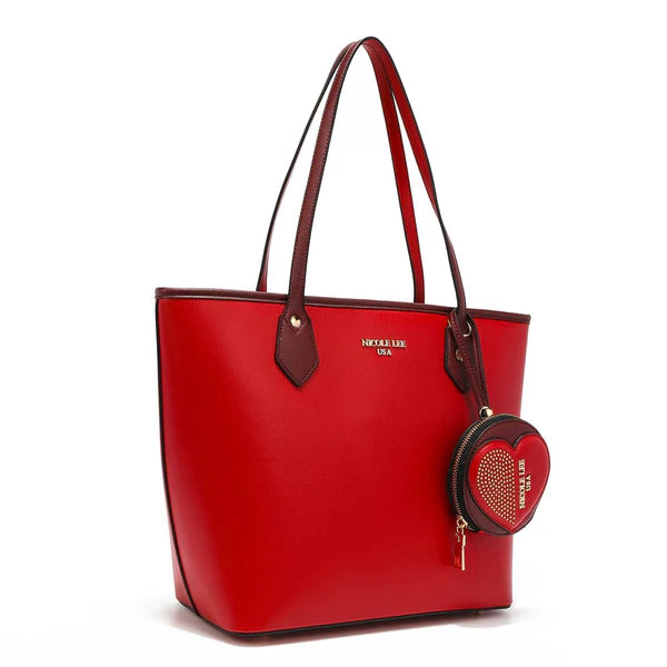 BOLSO SHOPPER CON MONEDERO - Negro  | Cuero Vegano | Nicole Lee España