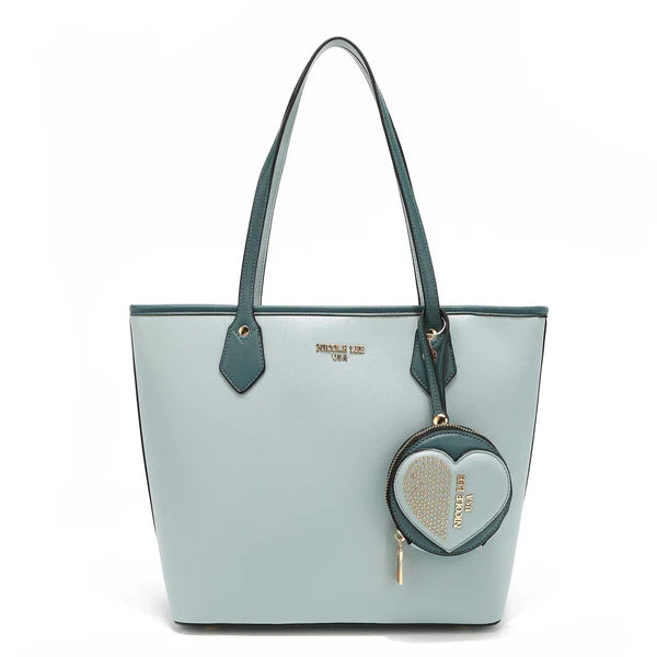 BOLSO SHOPPER CON MONEDERO - Rosa | Cuero Vegano | Nicole Lee España