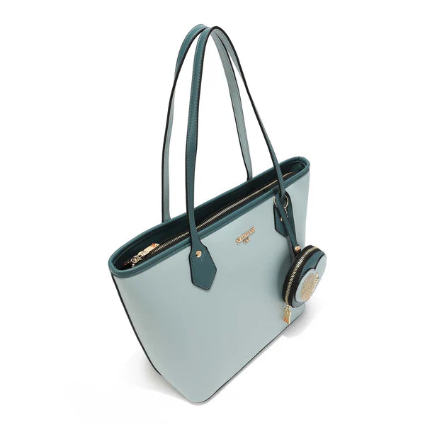 BOLSO SHOPPER CON MONEDERO - Negro  | Cuero Vegano | Nicole Lee España