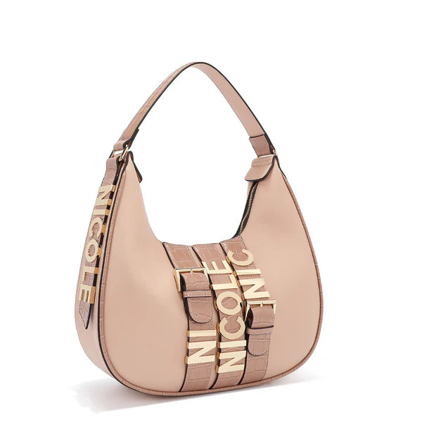 Bolso de hombro grande Calista color rosa