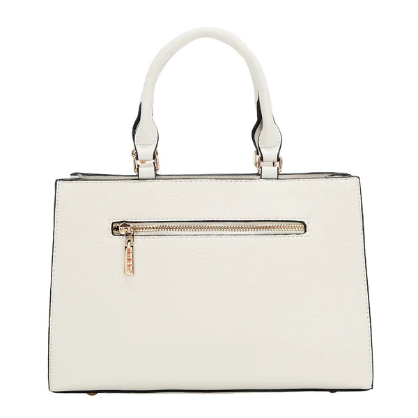 BOLSO DE BOLSILLO CON BLOQUES DE COLOR (BLANCO)