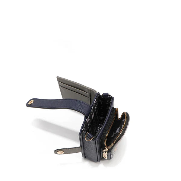 FUNDA DE TELEFONO CRUZADA CON CORREA (BEST SMILE) – Nicole Lee | Cuero Vegano y Compartimentos