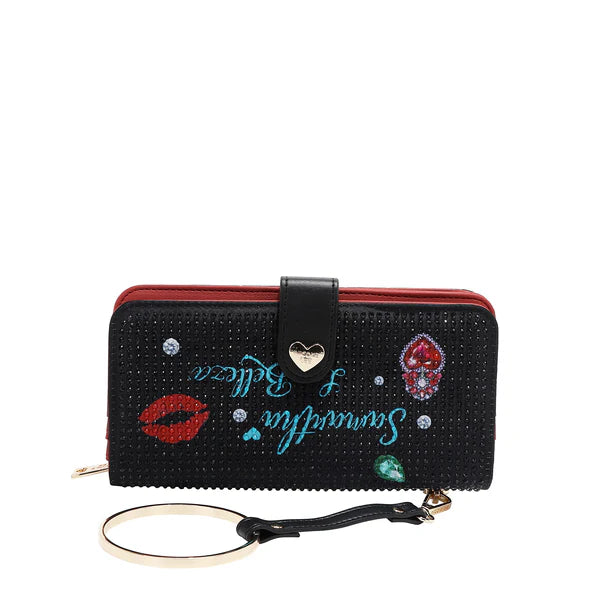 CARTERA PLEGABLE CON LA FIRMA DE NL CON CORREA (SAMANTHA LA BELLEZA)