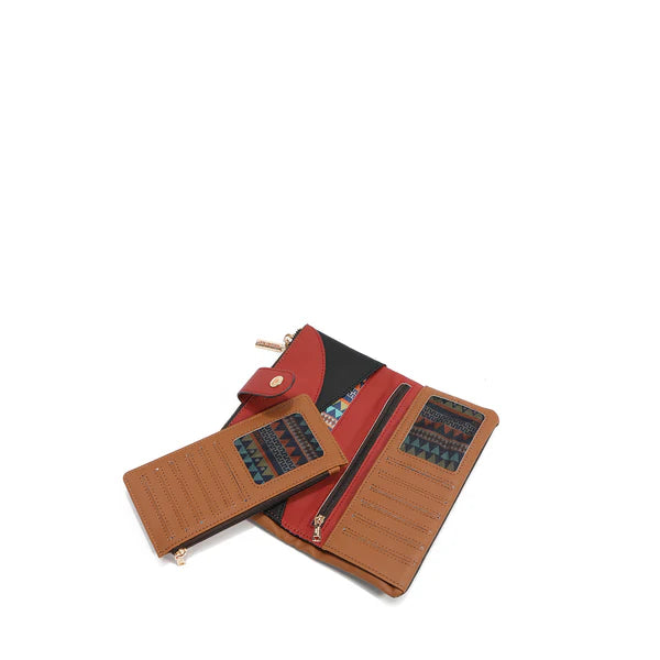 CARTERA PLEGABLE DE 2 PIEZAS (MODA SNOWFLAKE)