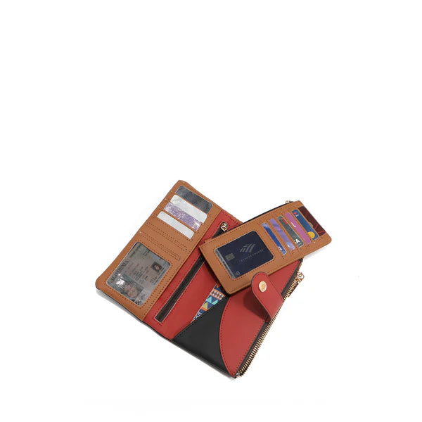 CARTERA PLEGABLE DE 2 PIEZAS (MODA SNOWFLAKE)