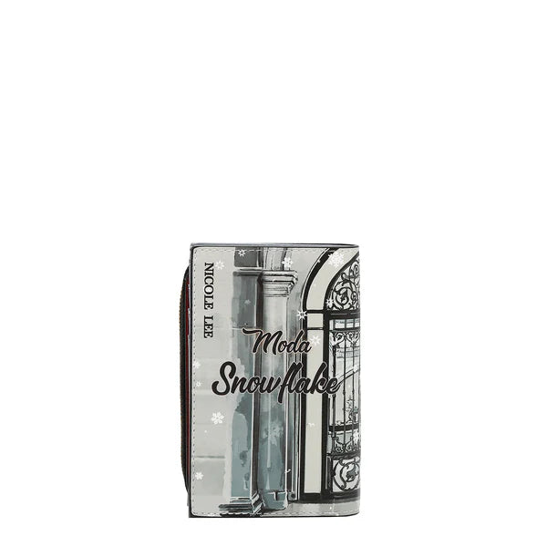 CARTERA PLEGABLE CON CREMALLERA CENTRAL (MODA SNOWFLAKE)