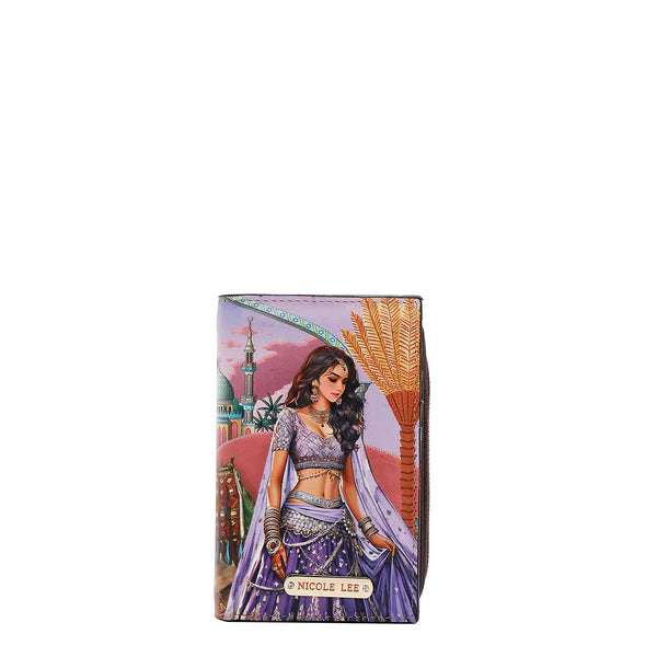 CARTERA PLEGABLE CON CREMALLERA CENTRAL Queen Cleopatra | Nicole Lee