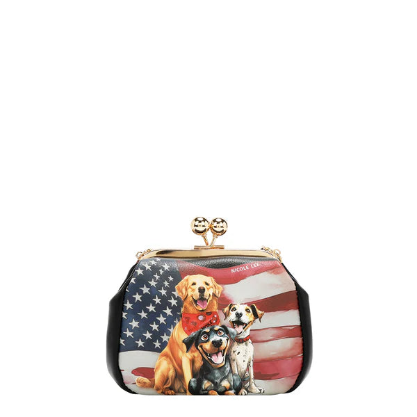 MINI BOLSO CRUZADO CON CIERRE KISS LOCK (BEST SMILE) – Nicole Lee | Cuero Vegano y Correa Ajustable