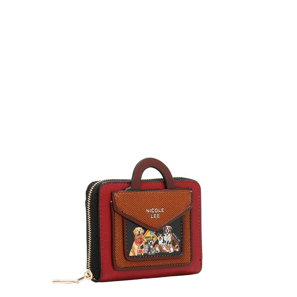 CARTERA COMPACTA PEQUEÑA CON CREMALLERA (BEST SMILE) – Nicole Lee | Cuero Vegano y Diseño Compacto