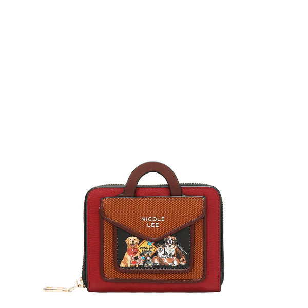 CARTERA COMPACTA PEQUEÑA CON CREMALLERA (BEST SMILE) – Nicole Lee | Cuero Vegano y Diseño Compacto