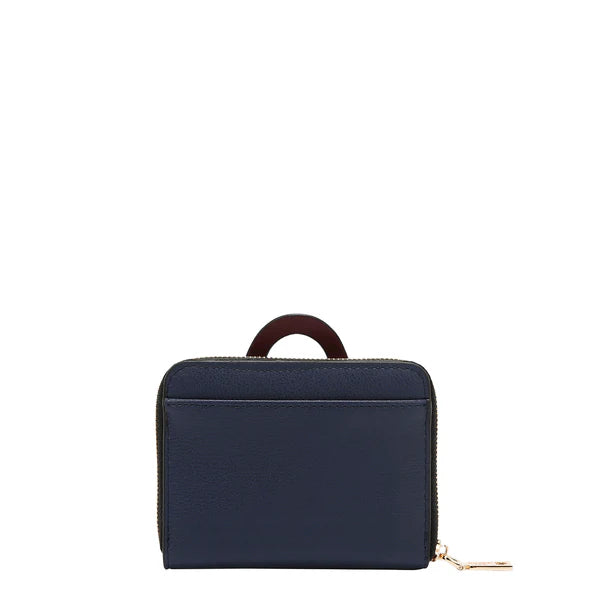 CARTERA COMPACTA PEQUEÑA CON CREMALLERA (MODA SNOWFLAKE)