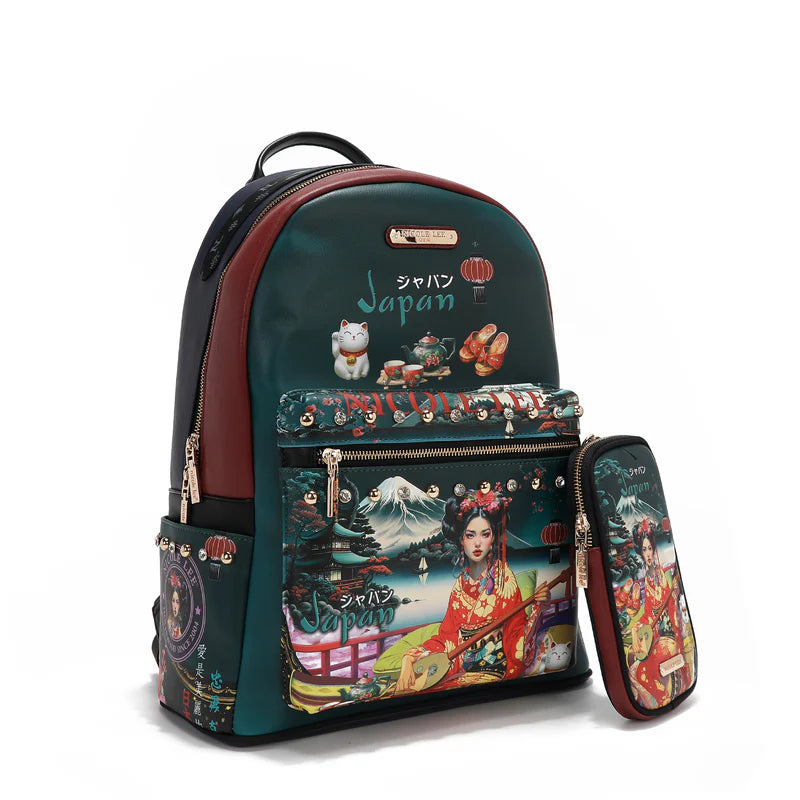 Mochila Grande con USB – Akiko La Belleza | Nicole Lee