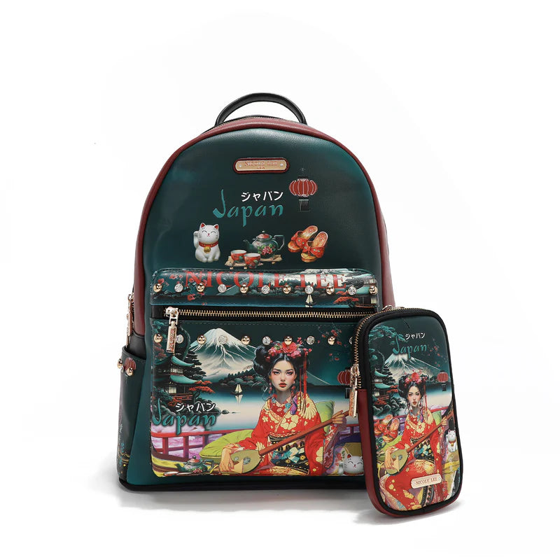 Mochila Grande con USB – Akiko La Belleza | Nicole Lee