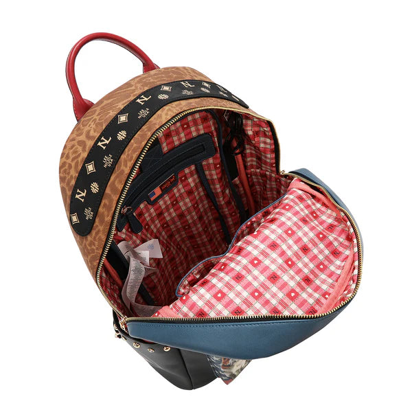 MOCHILA GRANDE DE MODA CON PUERTO DE CARGA USB Y BOLSA - Nicole Lee